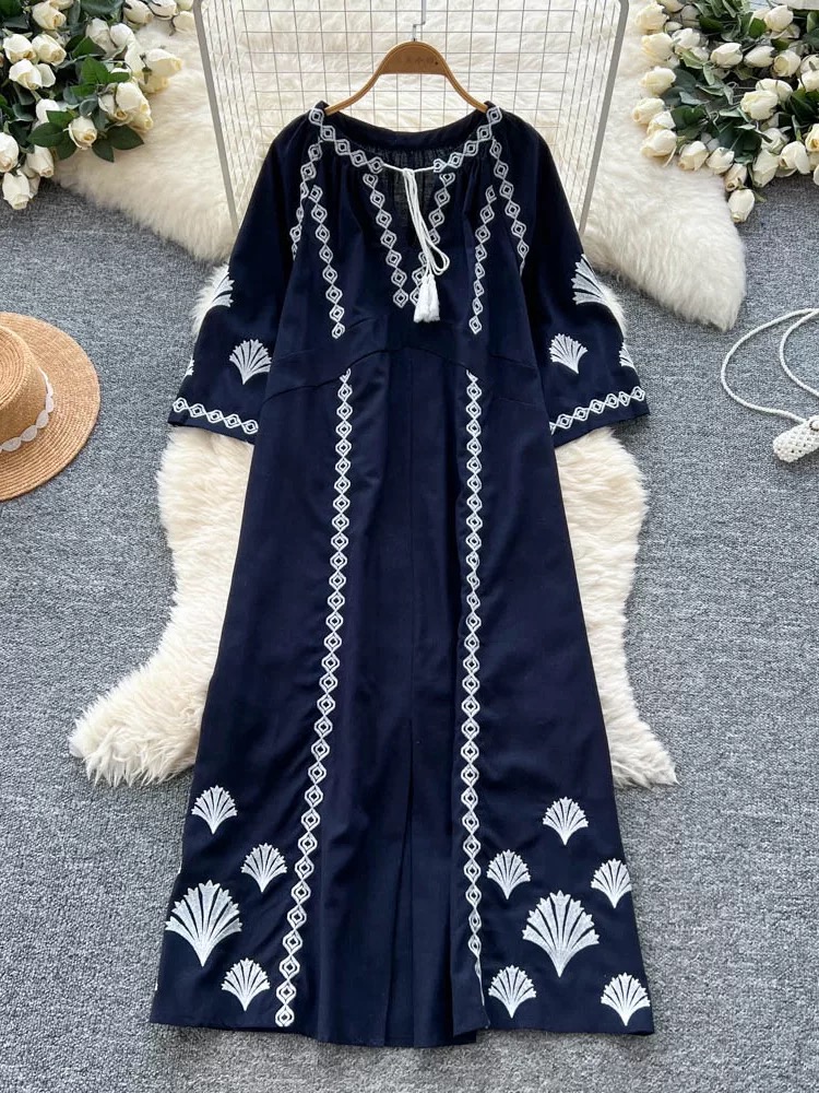 New habits embroidery dress CD685