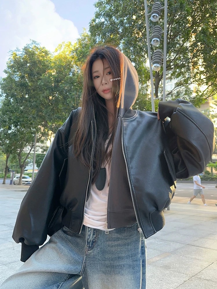 Wild babe leather jacket LJ137 image