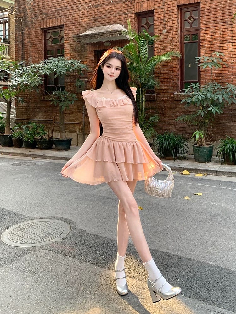 Future love ruffle dress CD345 image