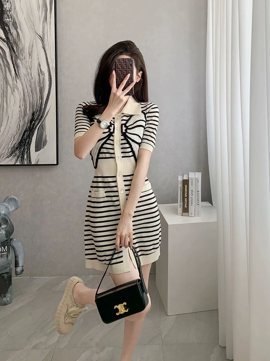 Cozy autumn knitted dress KD319 image