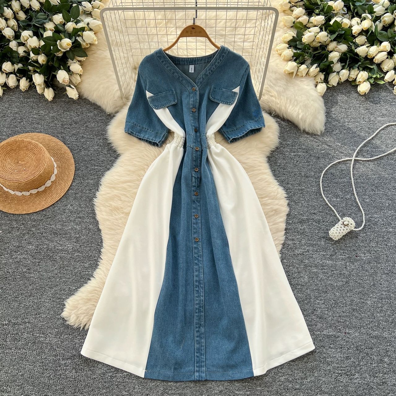 Only one for me denim dress DD93 image