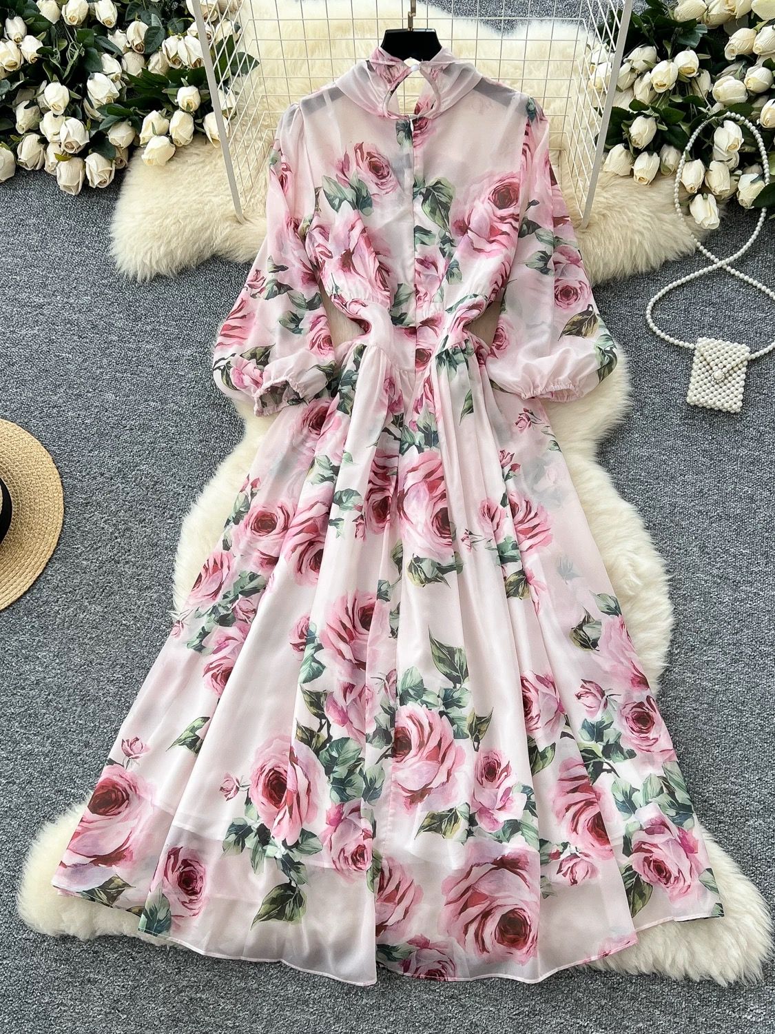 Sabrina cocktail floral dress CD348 image