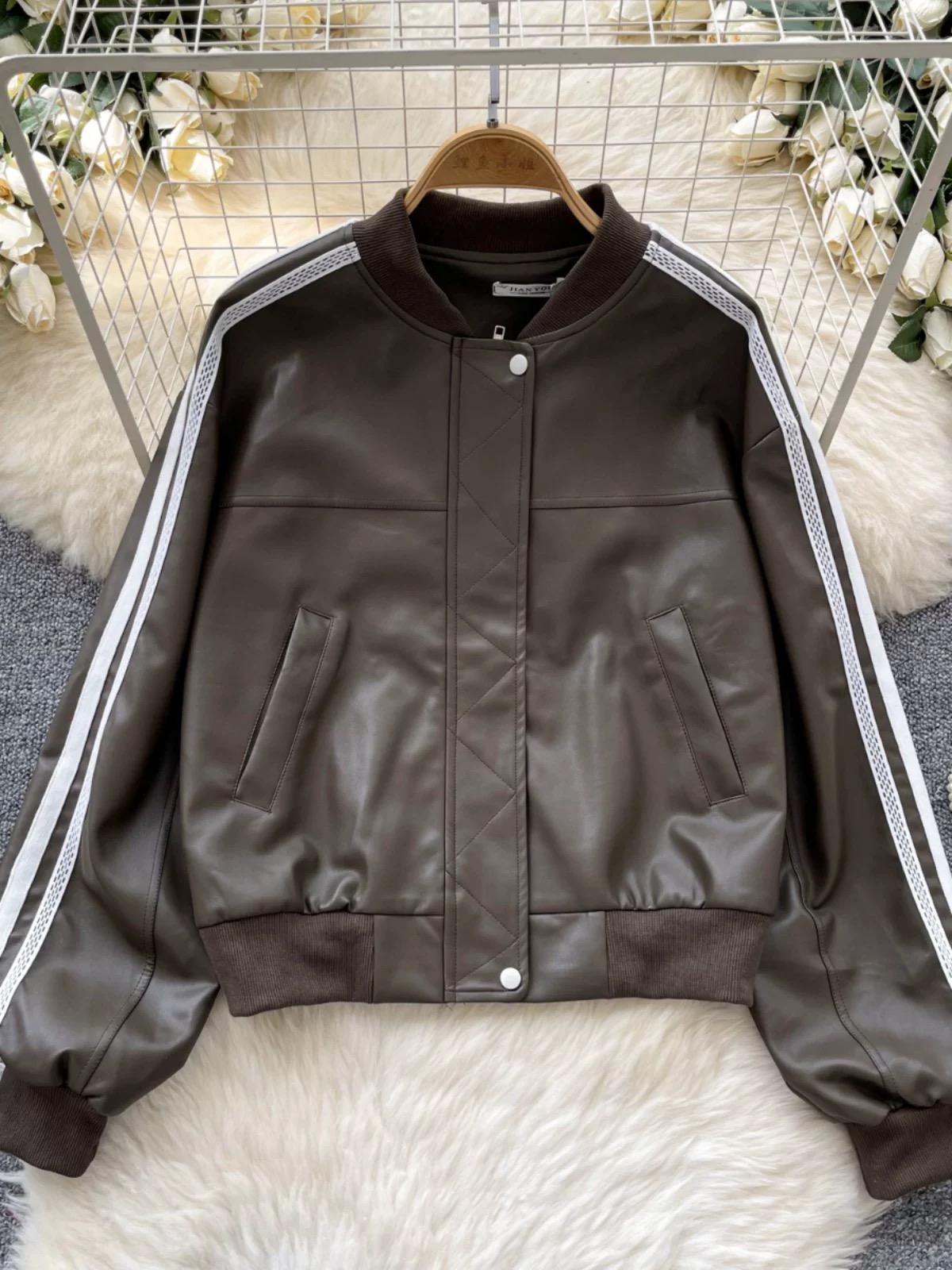 Set the tone leather jacket LJ119