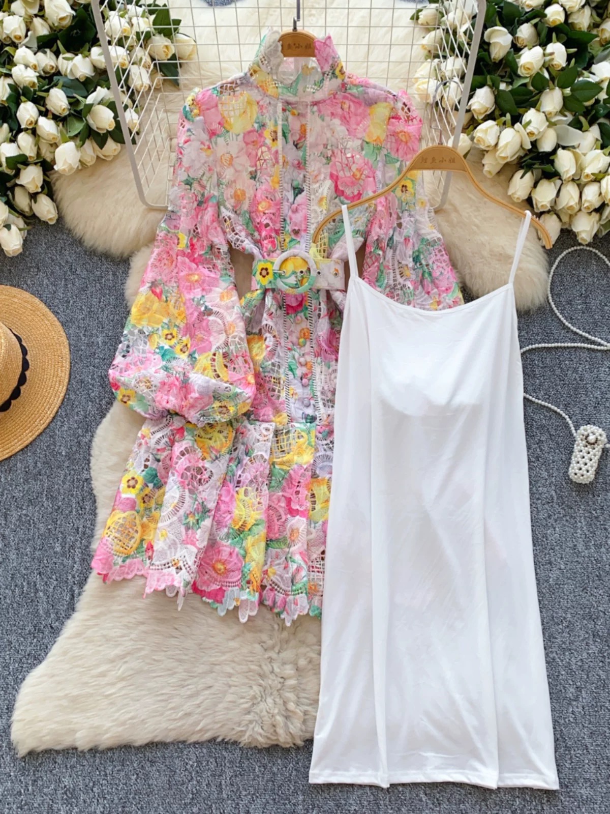 Summer fling lace dress & camisole FD1503 image