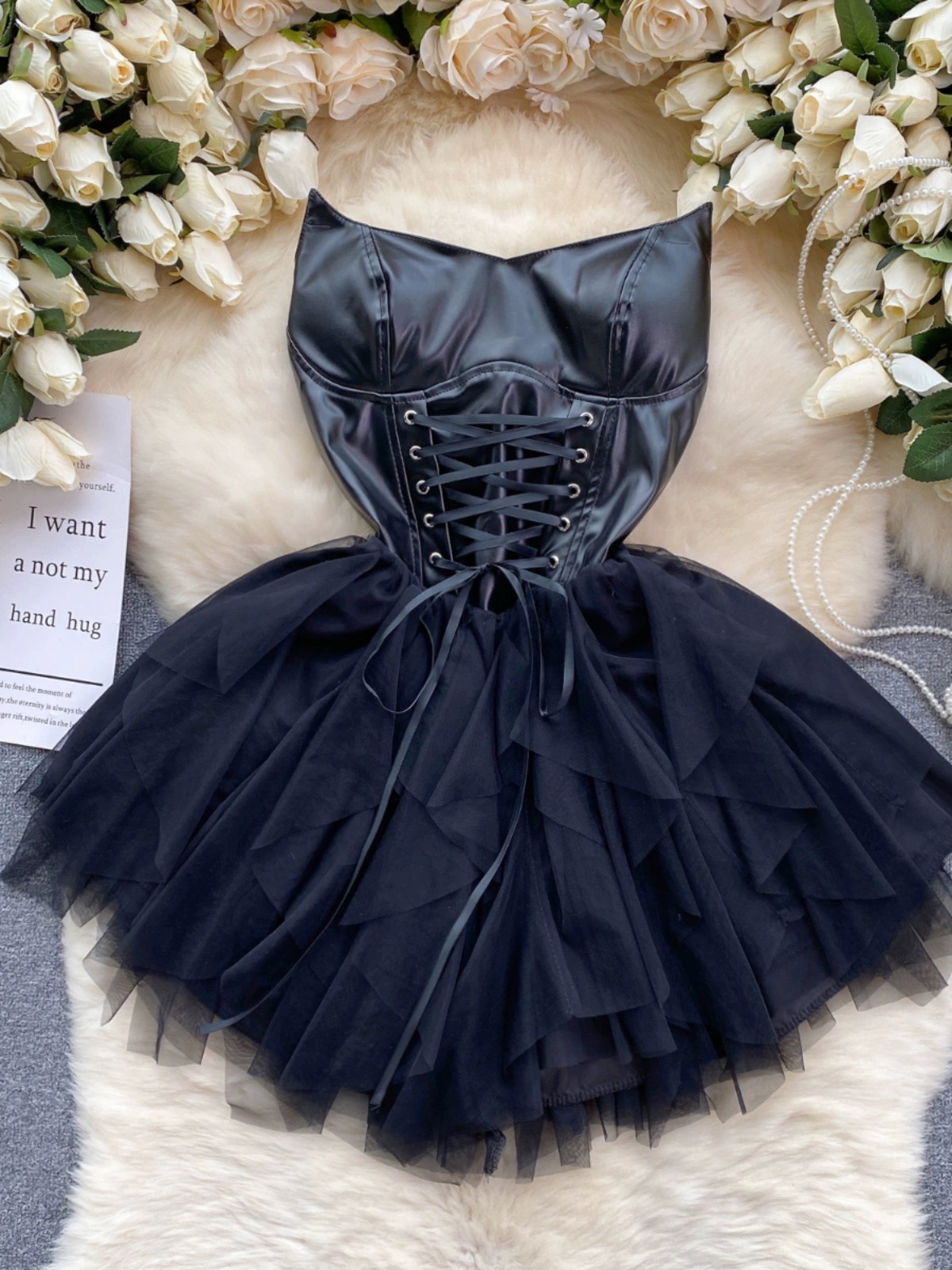 Moon goddess leather dress FD654