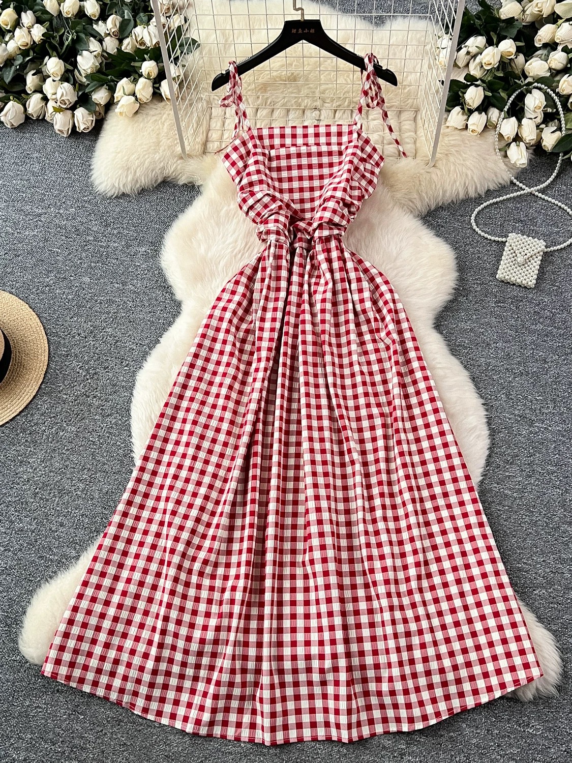 Always extra check dress CD317