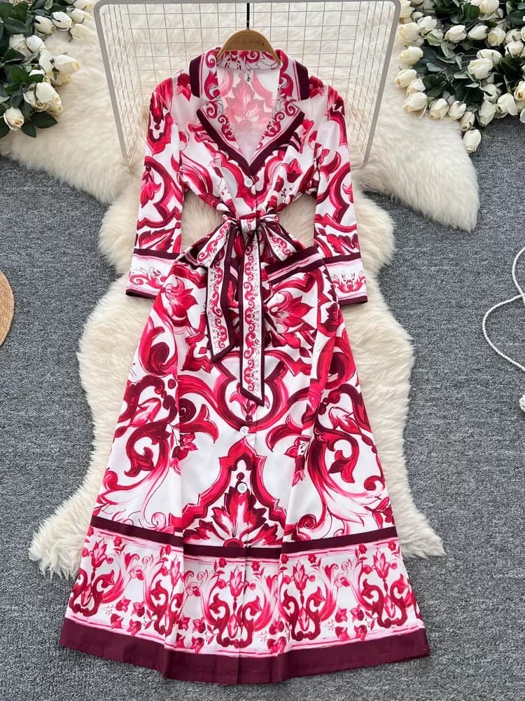 Ancient aura print dress CD660 image