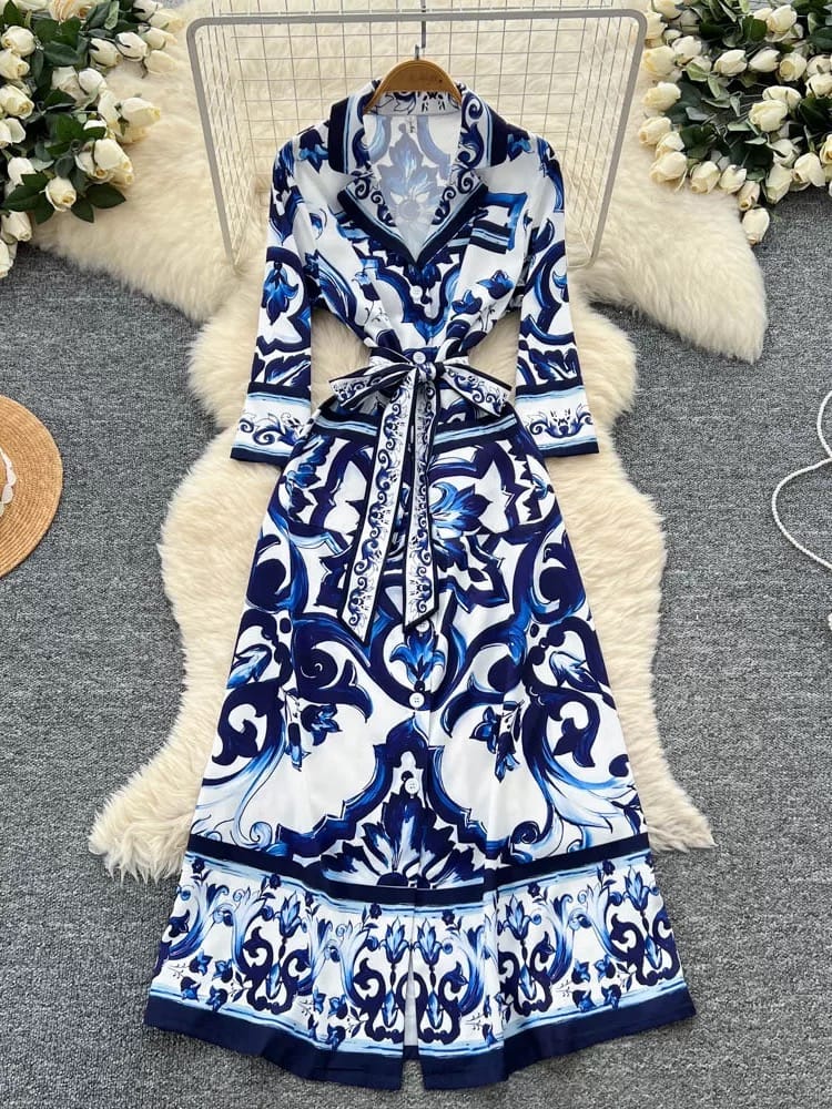 Ancient aura print dress CD660 image