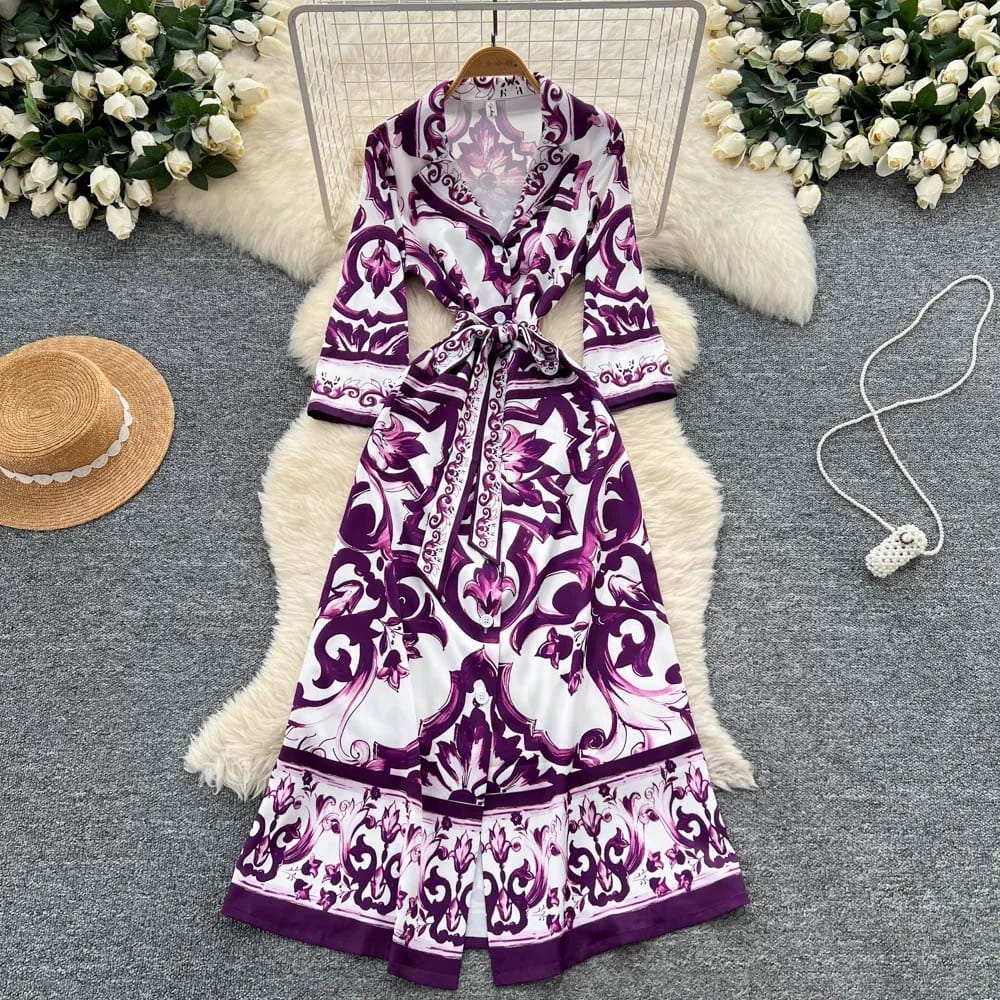 Ancient aura print dress CD660 image