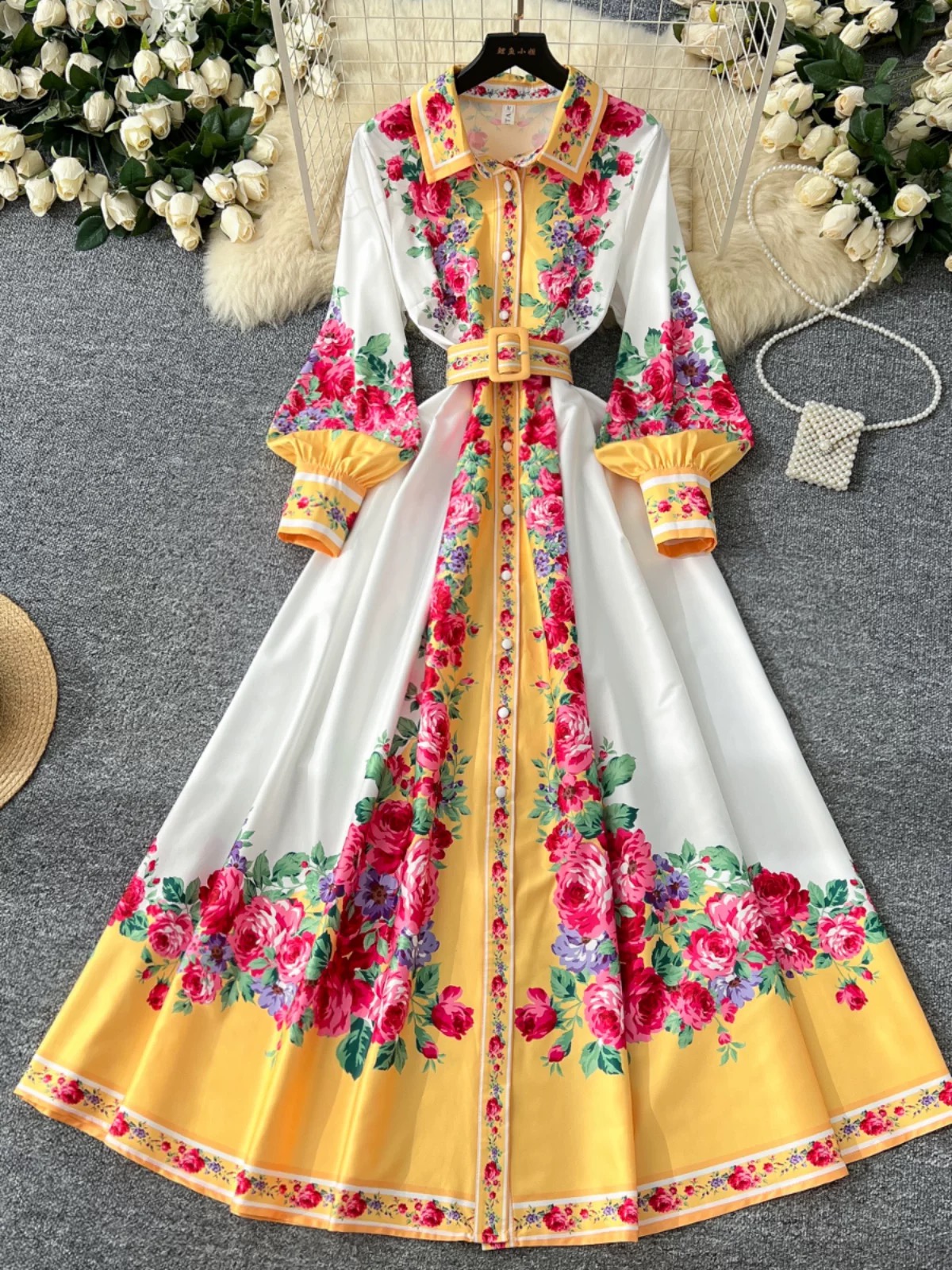 Social club print dress ED167