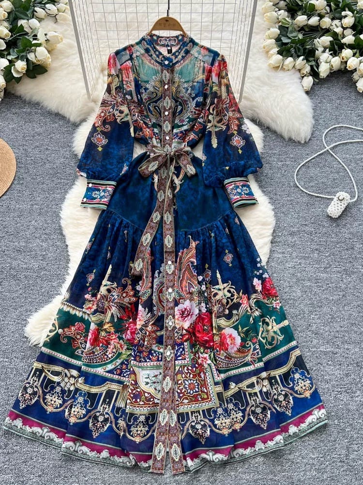 Let’s part ways floral print dress ED147 image