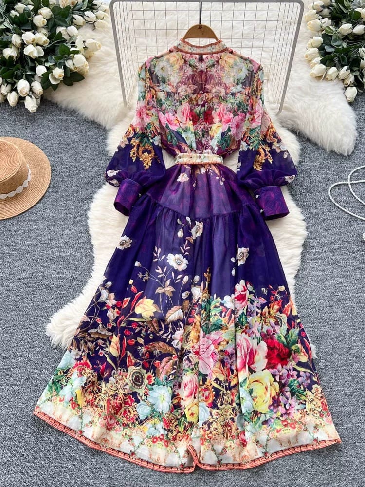 Let’s part ways floral print dress ED147 image