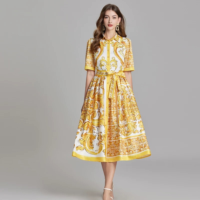 Enchanted garden print dress CD667 image