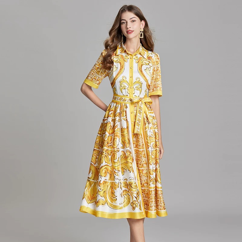 Enchanted garden print dress CD667 image