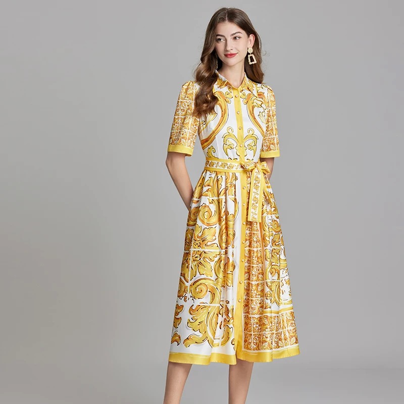 Enchanted garden print dress CD667 image