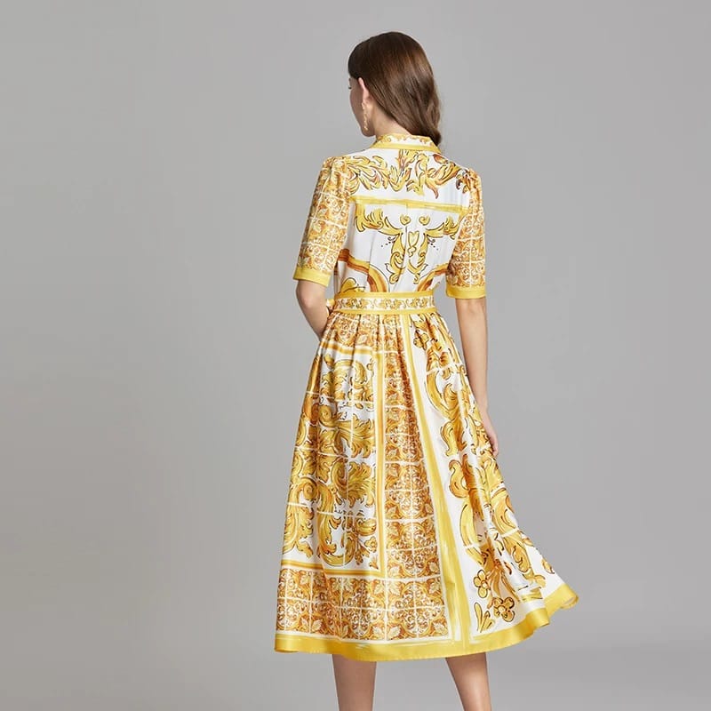 Enchanted garden print dress CD667 image