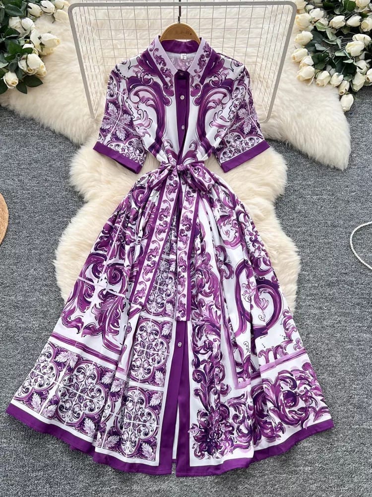 Enchanted garden print dress CD667 image