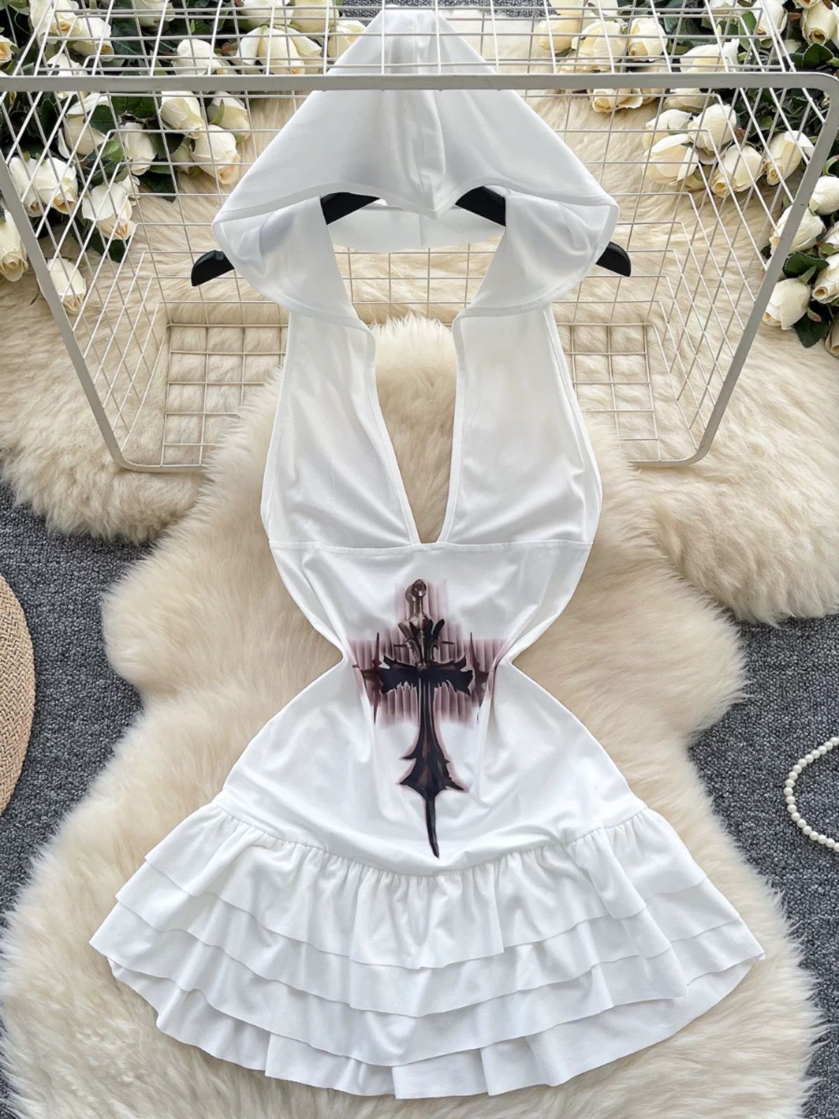 Solid abstract Halloween dress CD907 image