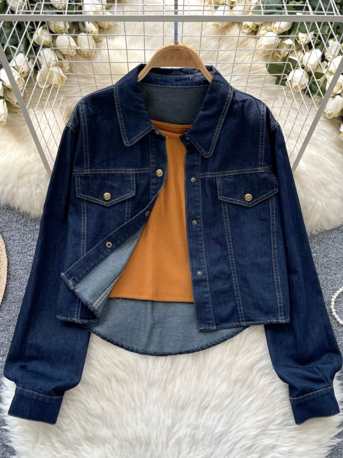LA babe denim jacket set  DJA129