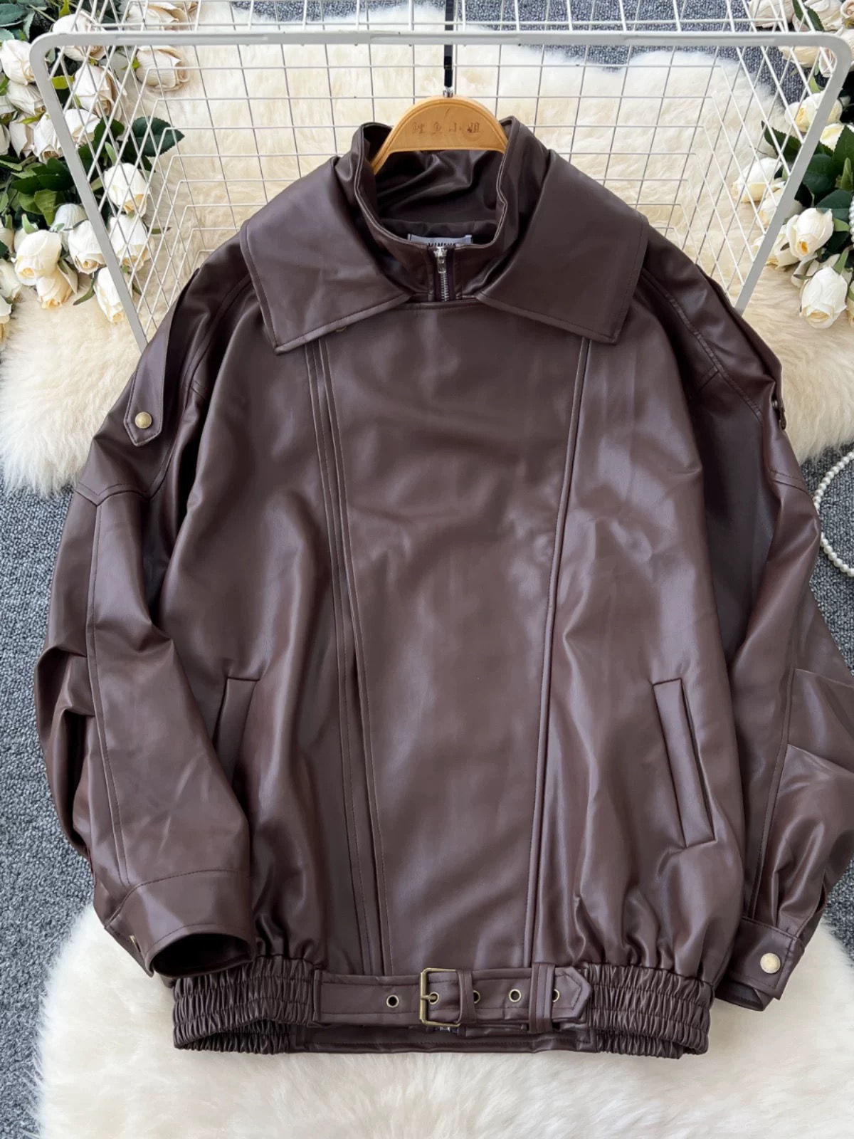 Around the track leather jacket LJ128