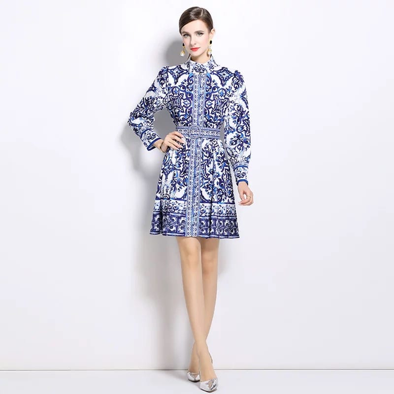 See you there print dress ED153 image