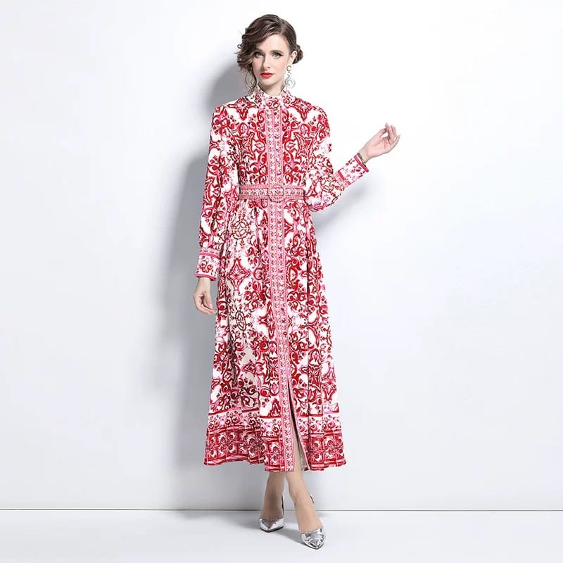 Always on the go print dress ED154 image