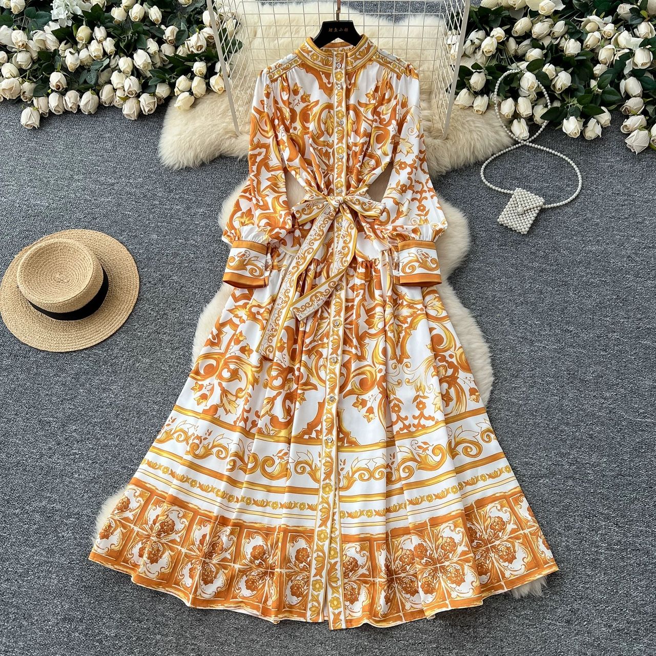 Always on the go print dress ED154 image