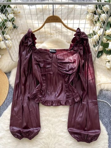 Cuteness overload leather top CTO1074