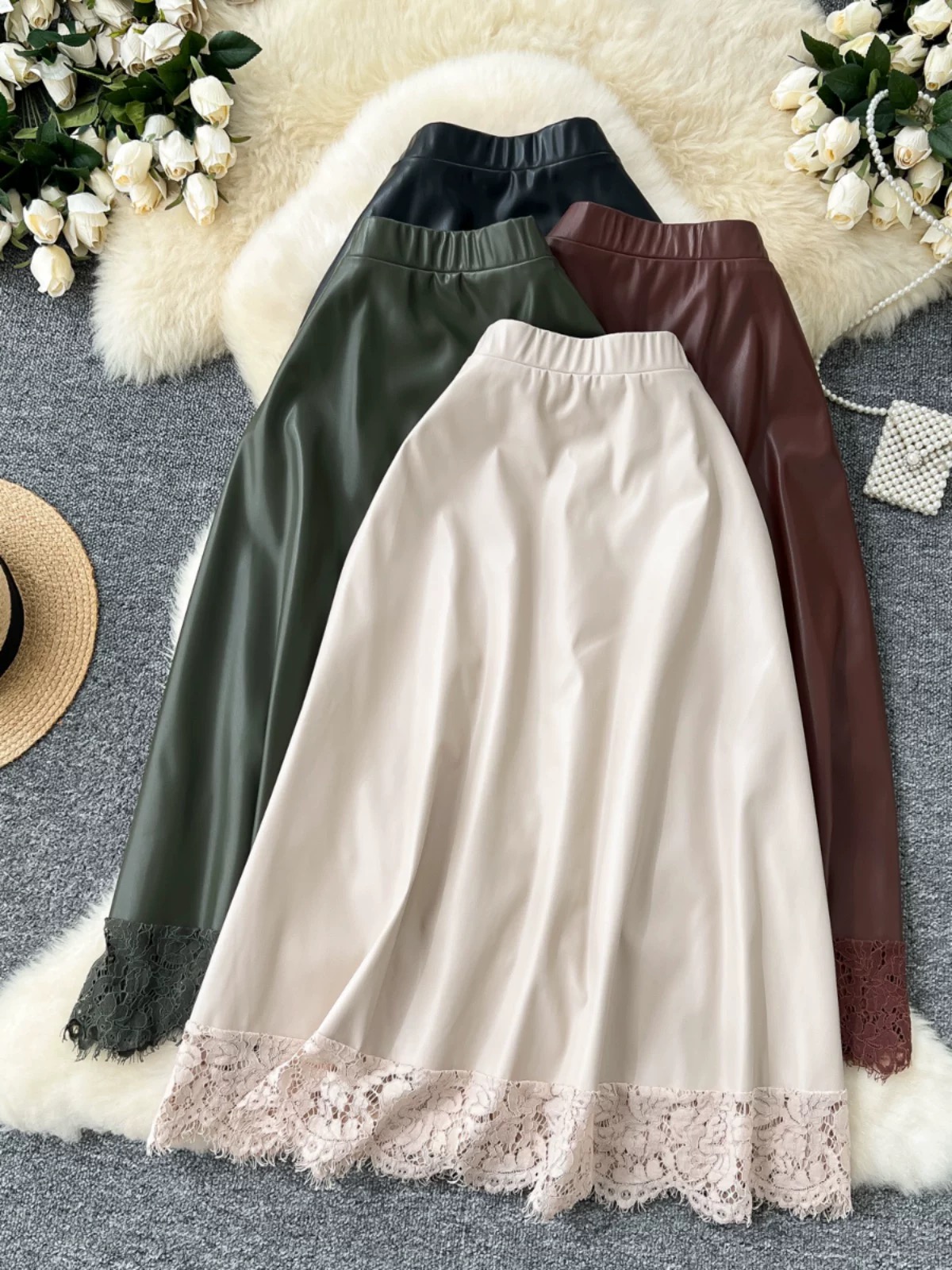 Manhattan road leather skirt FS129