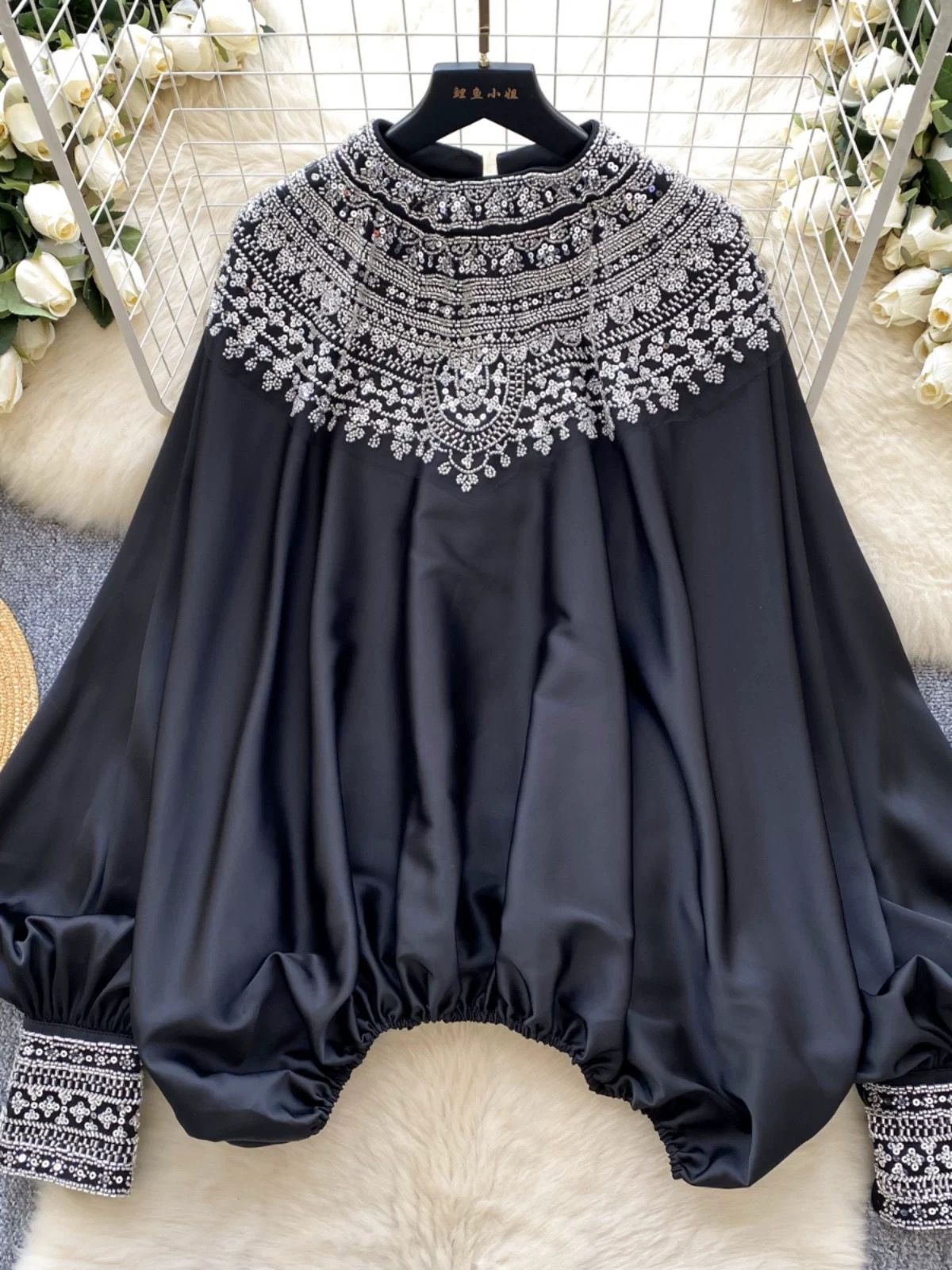 Sweet but sassy embellished blouse BE357 image