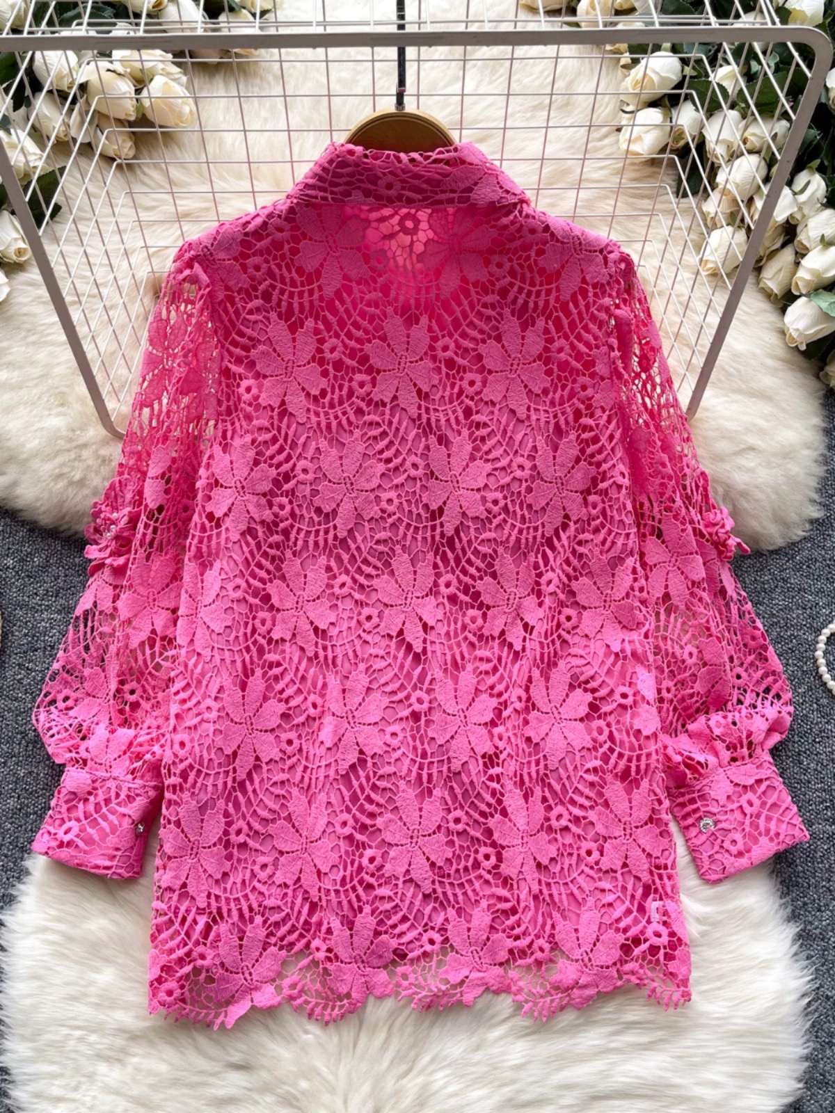 Getting into it lace blouse BE435 image