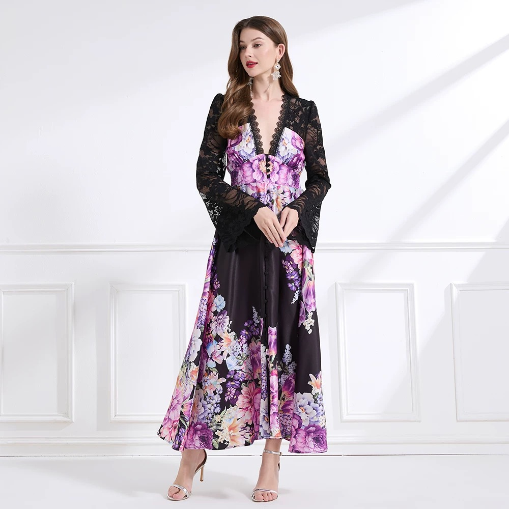 Her favorite print dress ED194 image