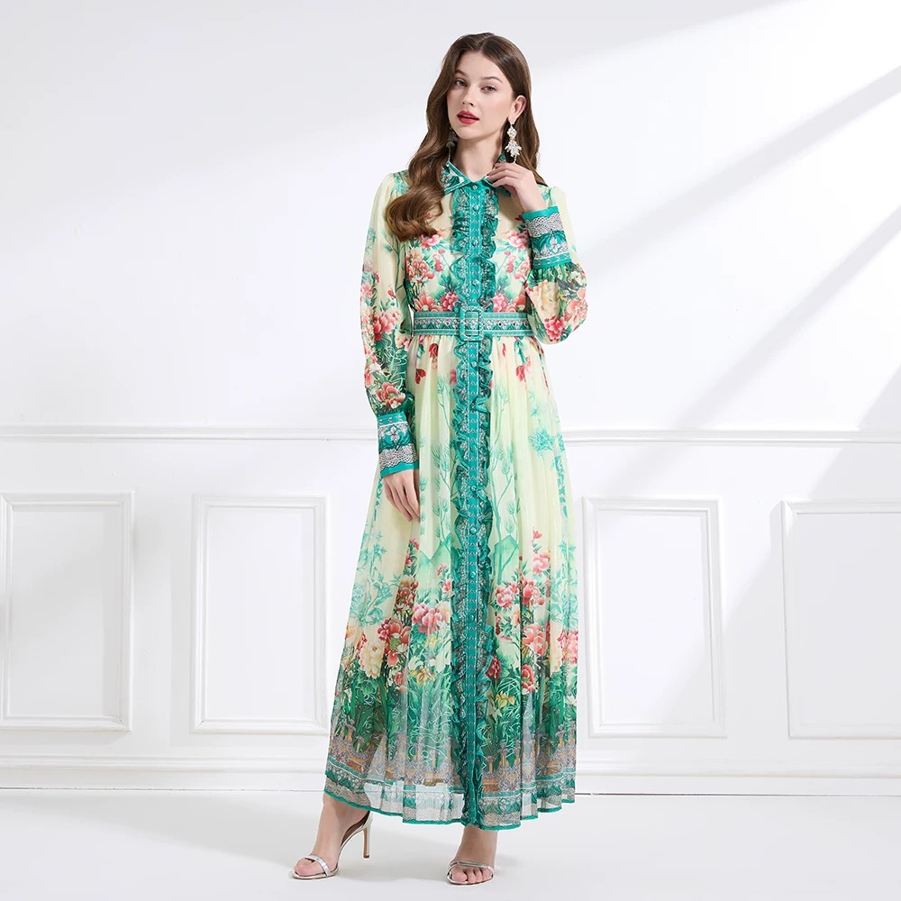 Never too jolly print dress ED193 image