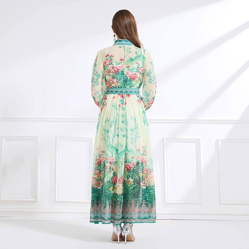 Never too jolly print dress ED193 image