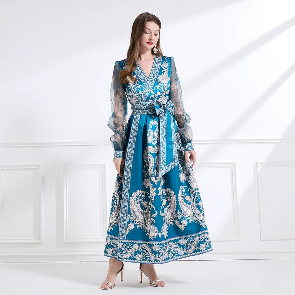 Try a different angle print dress ED192 image