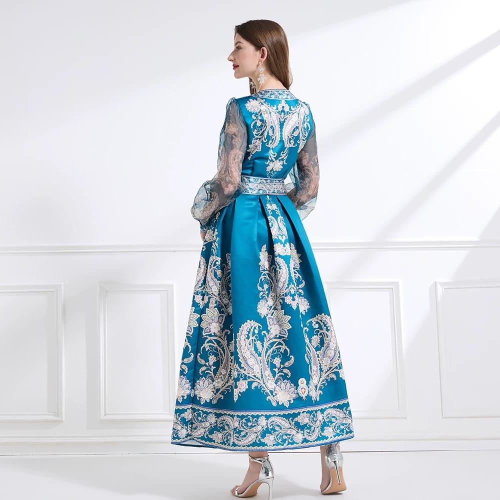 Try a different angle print dress ED192 image