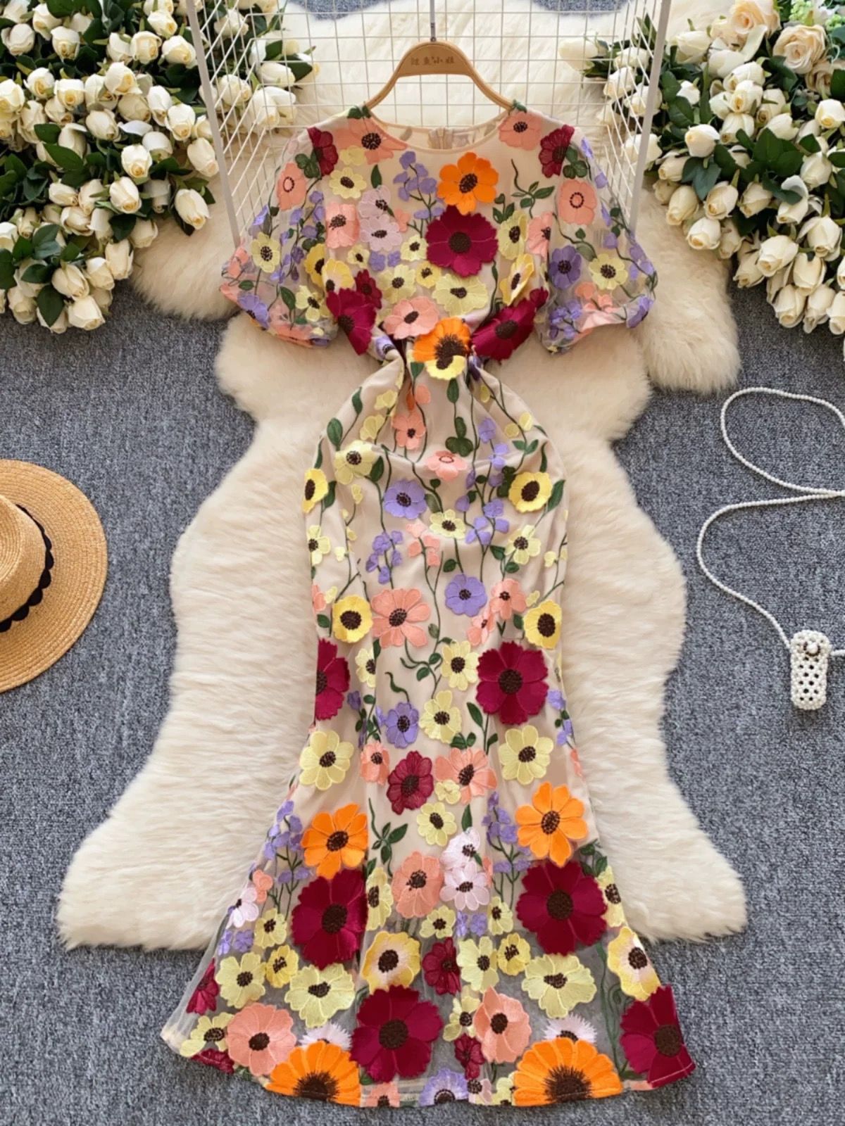 Floral woman dress EBC259 image