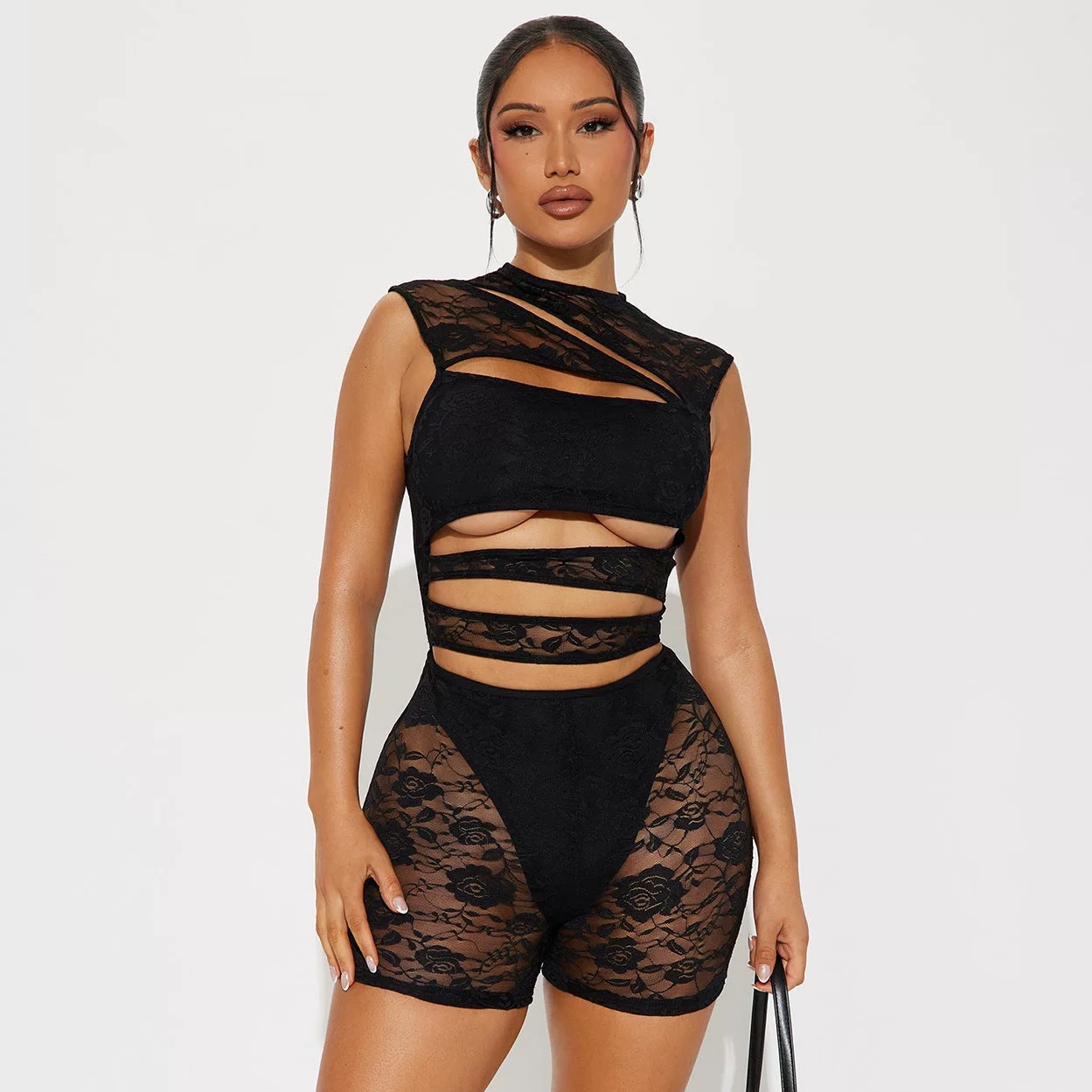 Tropical oasis lace jumpsuit CJS125 image