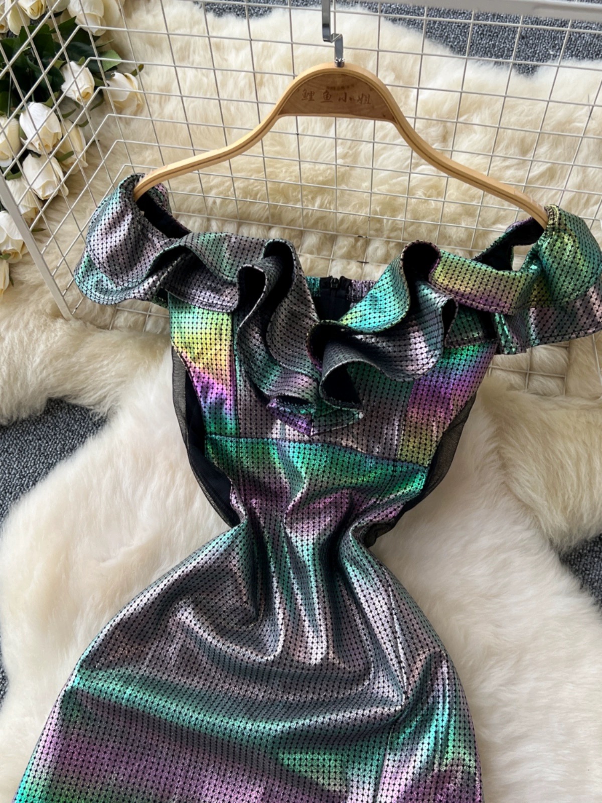 She’s amazing metallic dress EVD278 image