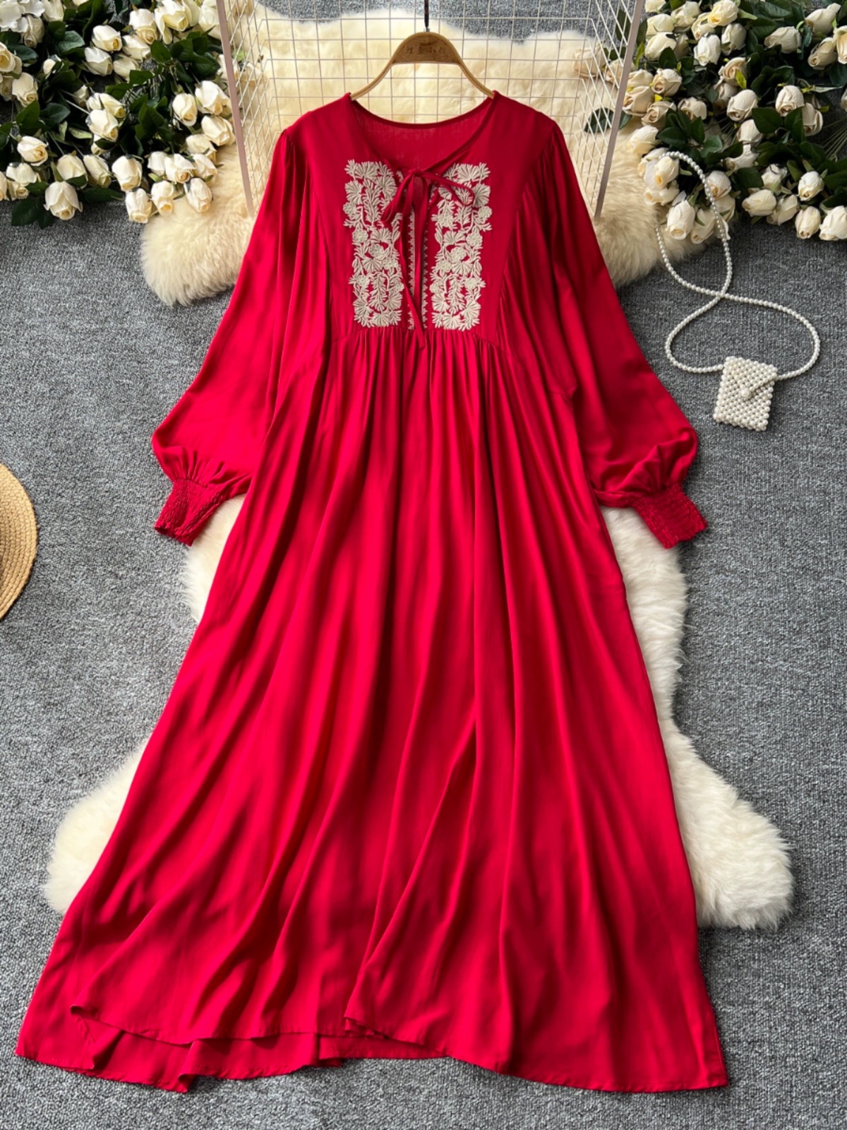 Island babe embroidery dress CD1642