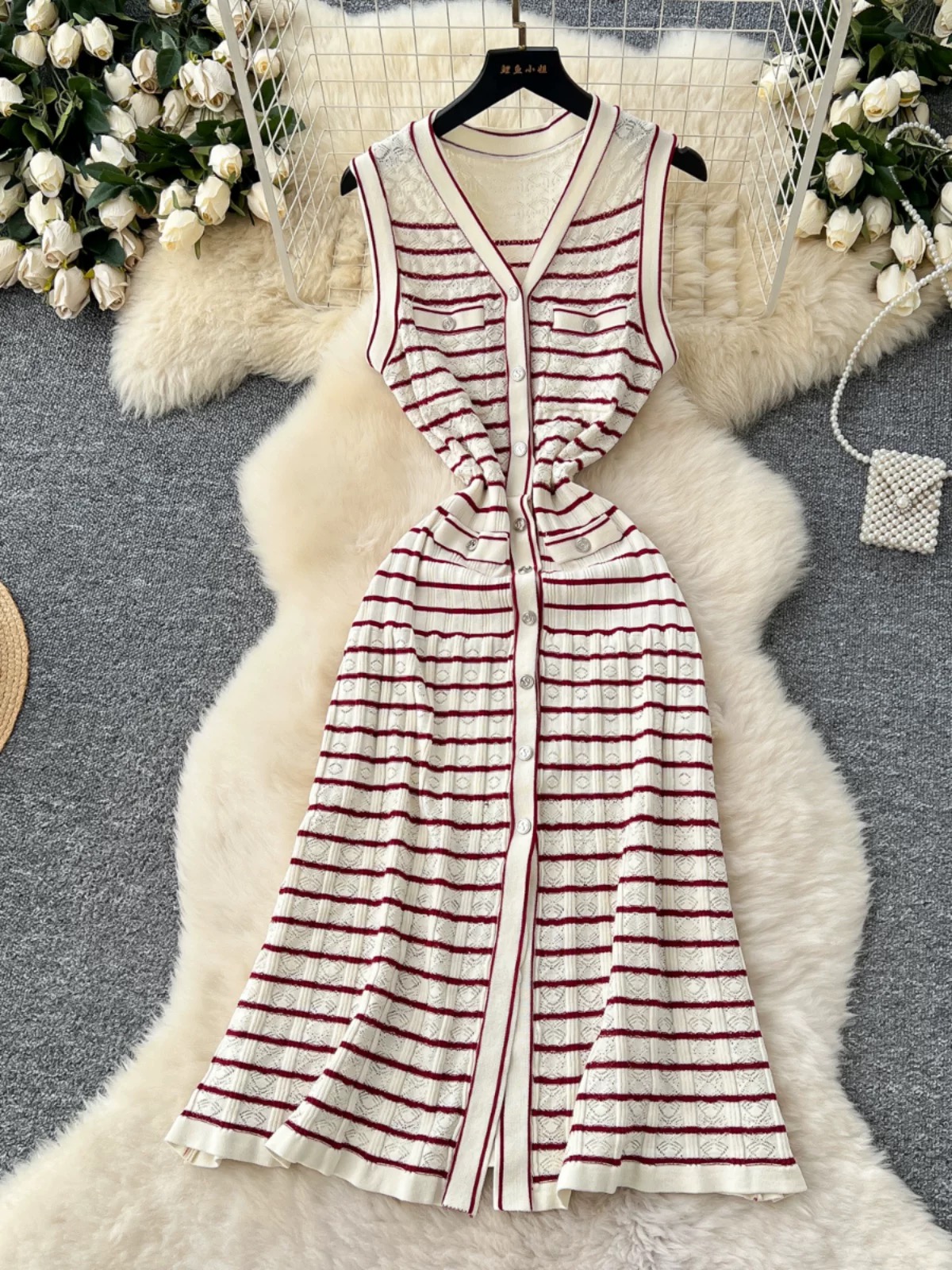 Holding onto you ribbed dress CD839