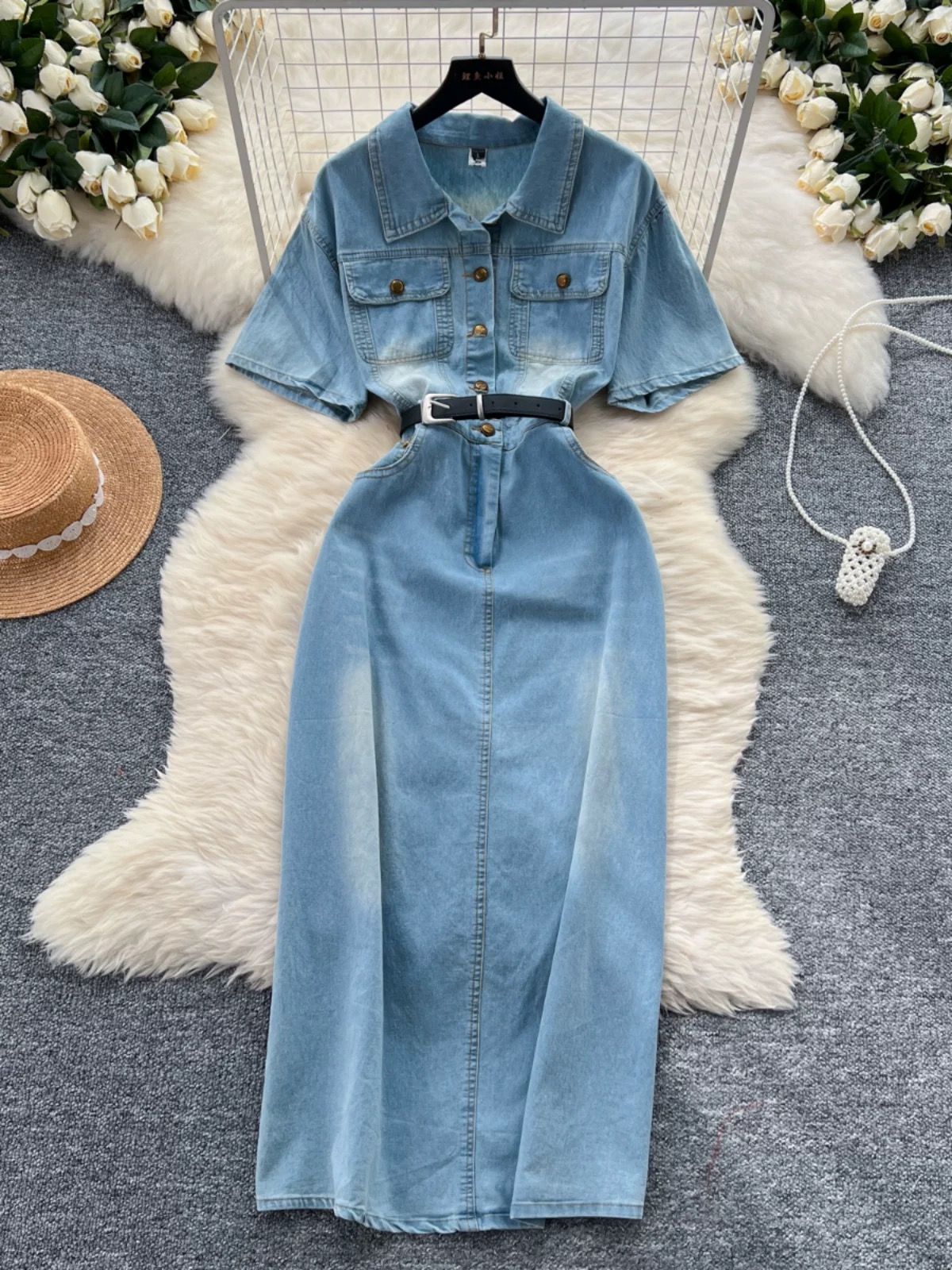 Far from home denim dress DD90 image