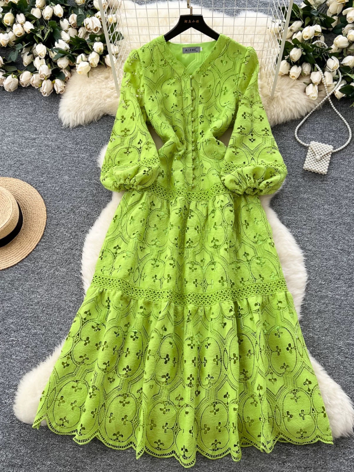 Out with a bang lace dress FD630