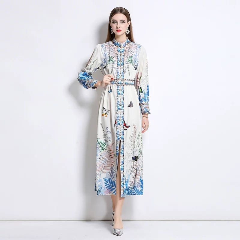Island lover print dress ED158 image