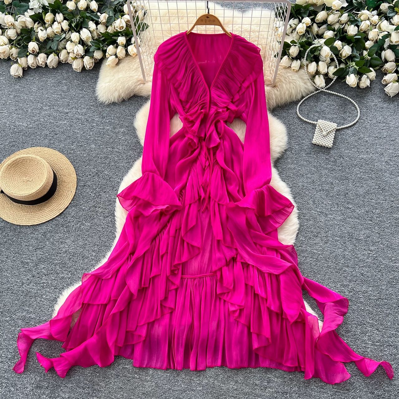 Forever a babe ruffle dress CD595 image