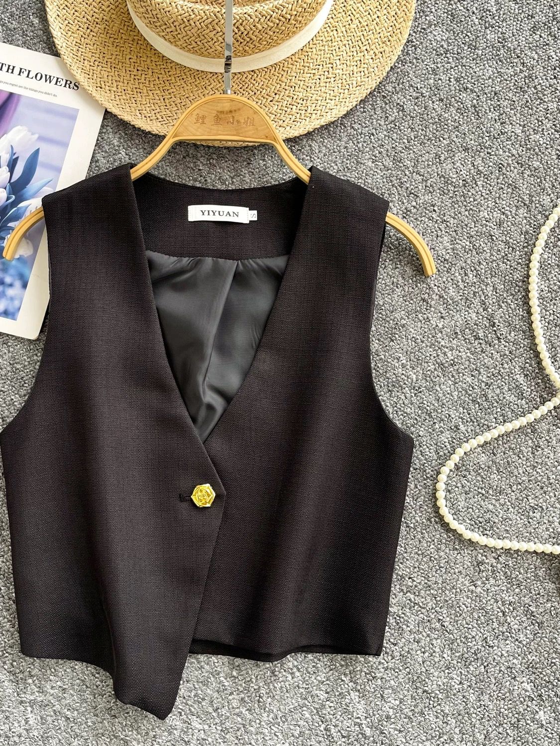 Always in the sky Korean waist coat top FTO222 image