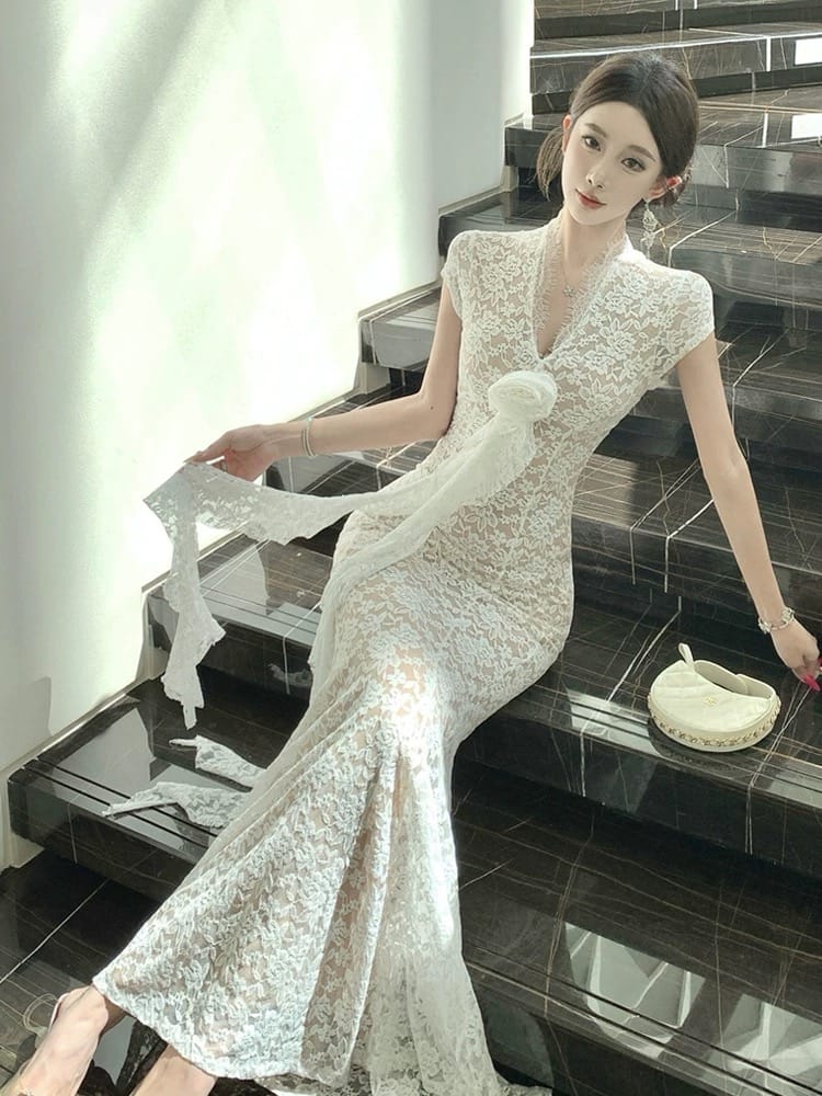 Evening date lace dress FD518 image