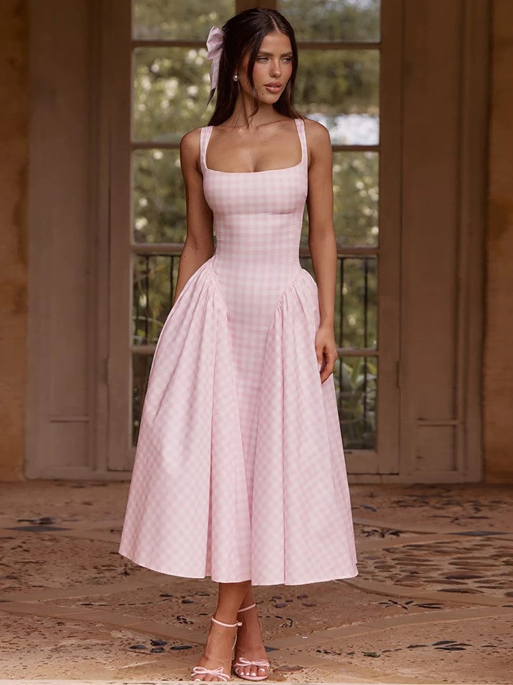 Material girl check dress CD277