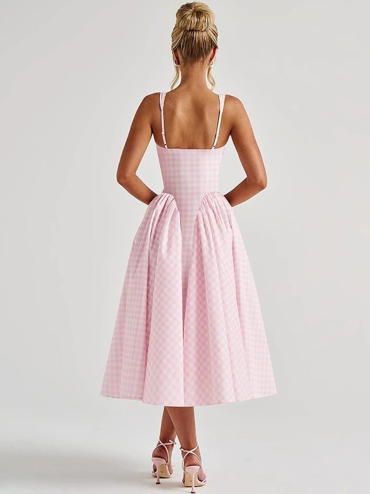 Material girl check dress CD277 image