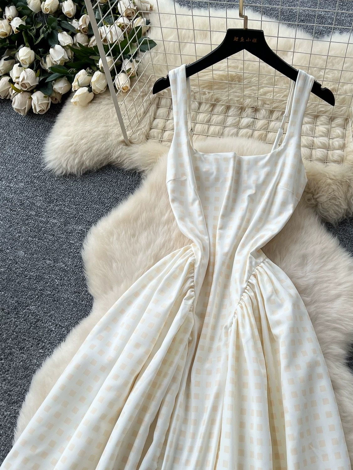 Material girl check dress CD277 image